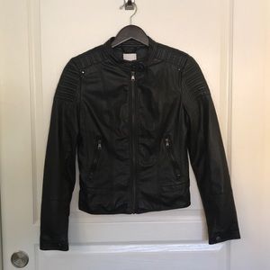Faux Leather Black Jacket